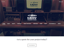 Tablet Screenshot of mdwproductions.com